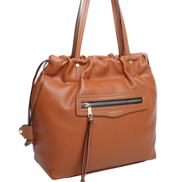 London Fog Nola Satchel Rust Colored NWT - Picture 3 of 11